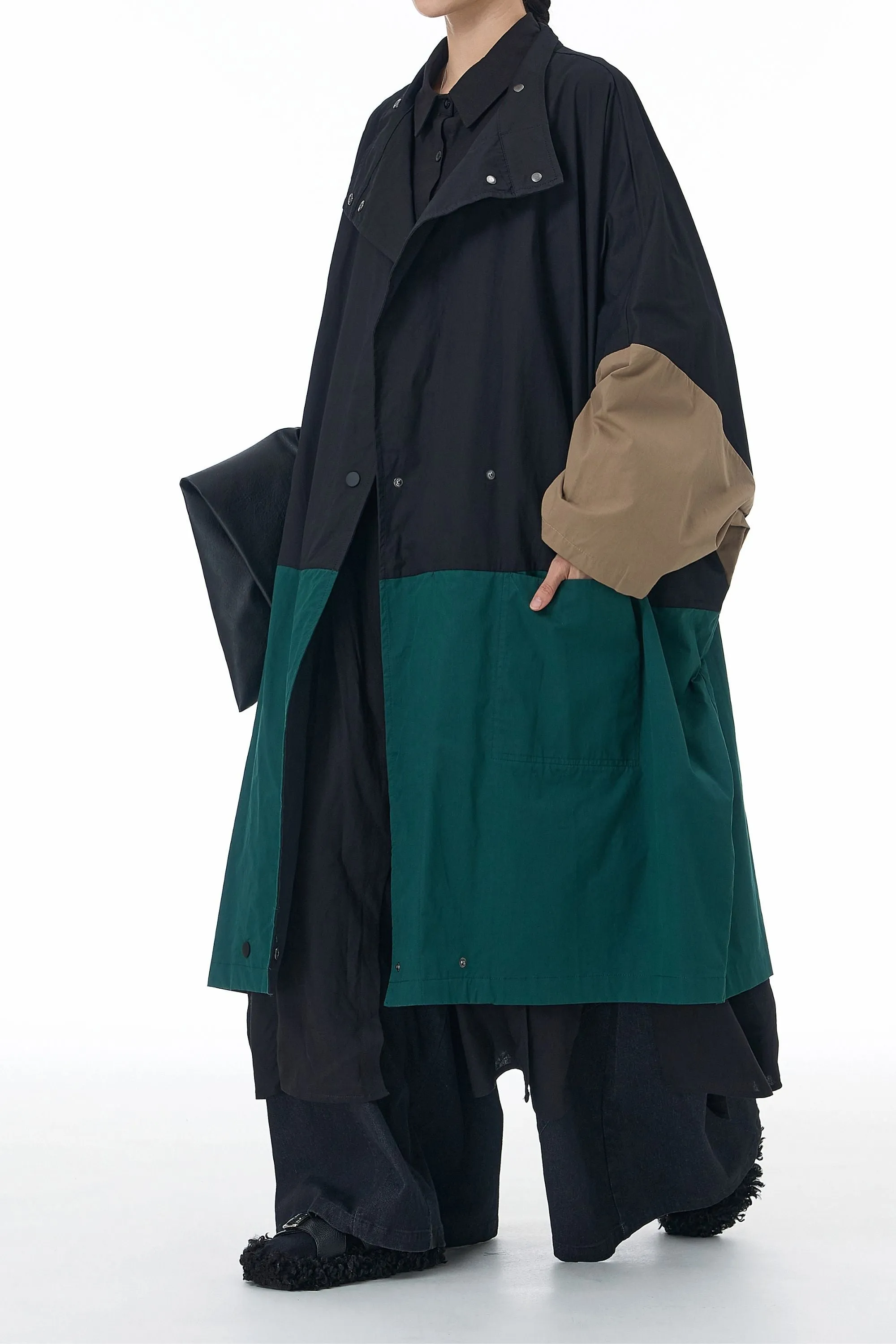 The Snap Block Oversized Trench Coat