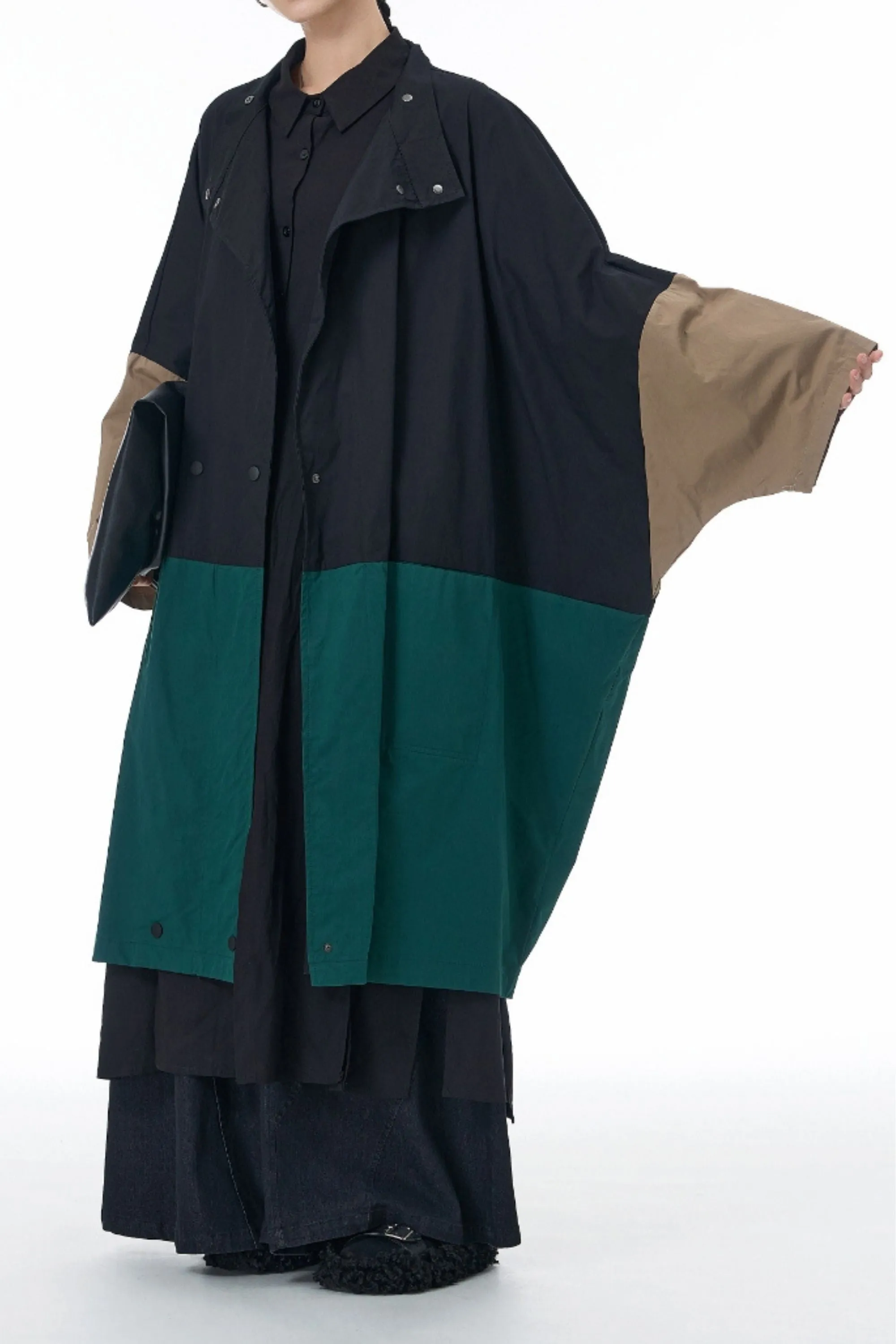 The Snap Block Oversized Trench Coat