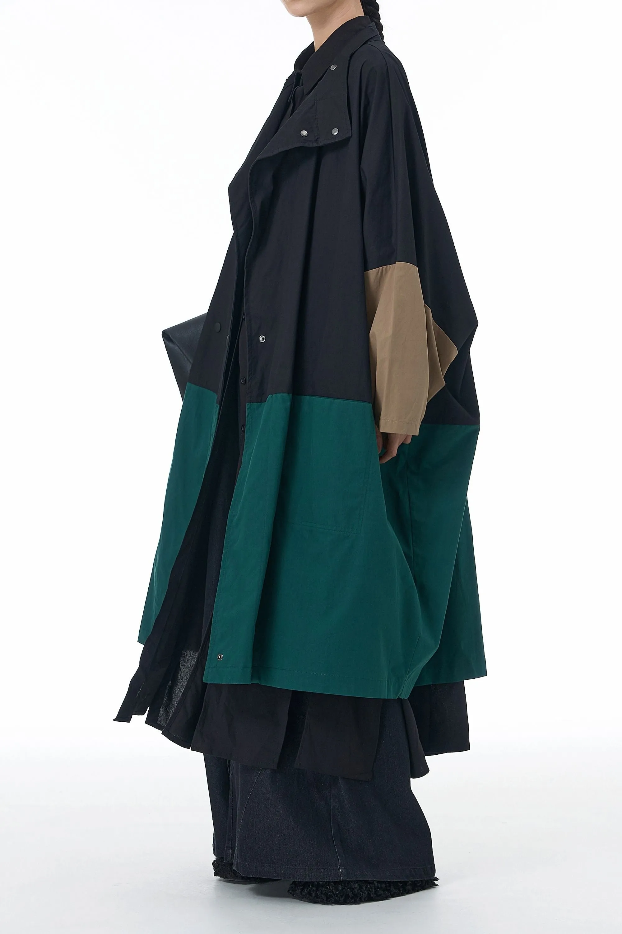The Snap Block Oversized Trench Coat