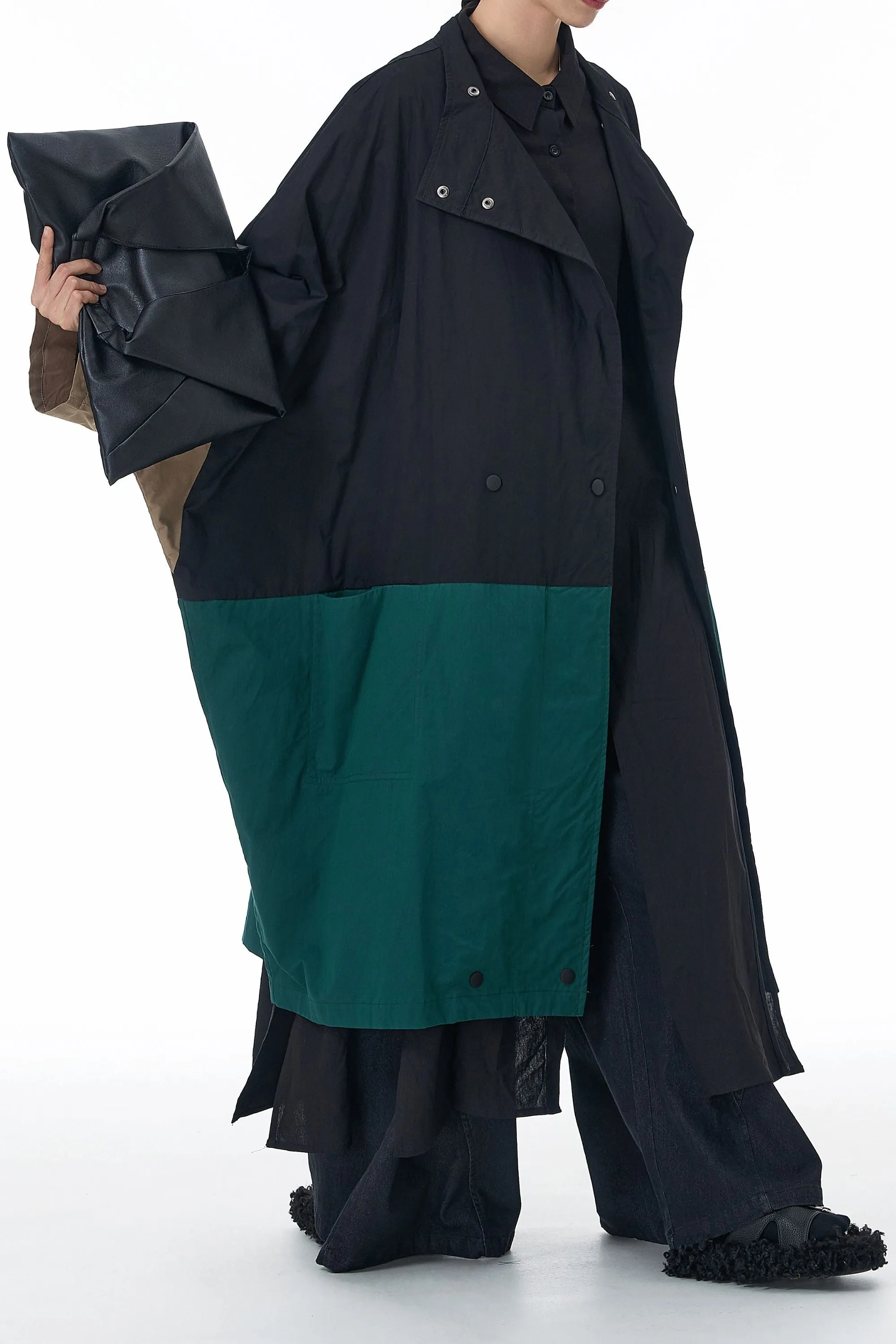 The Snap Block Oversized Trench Coat
