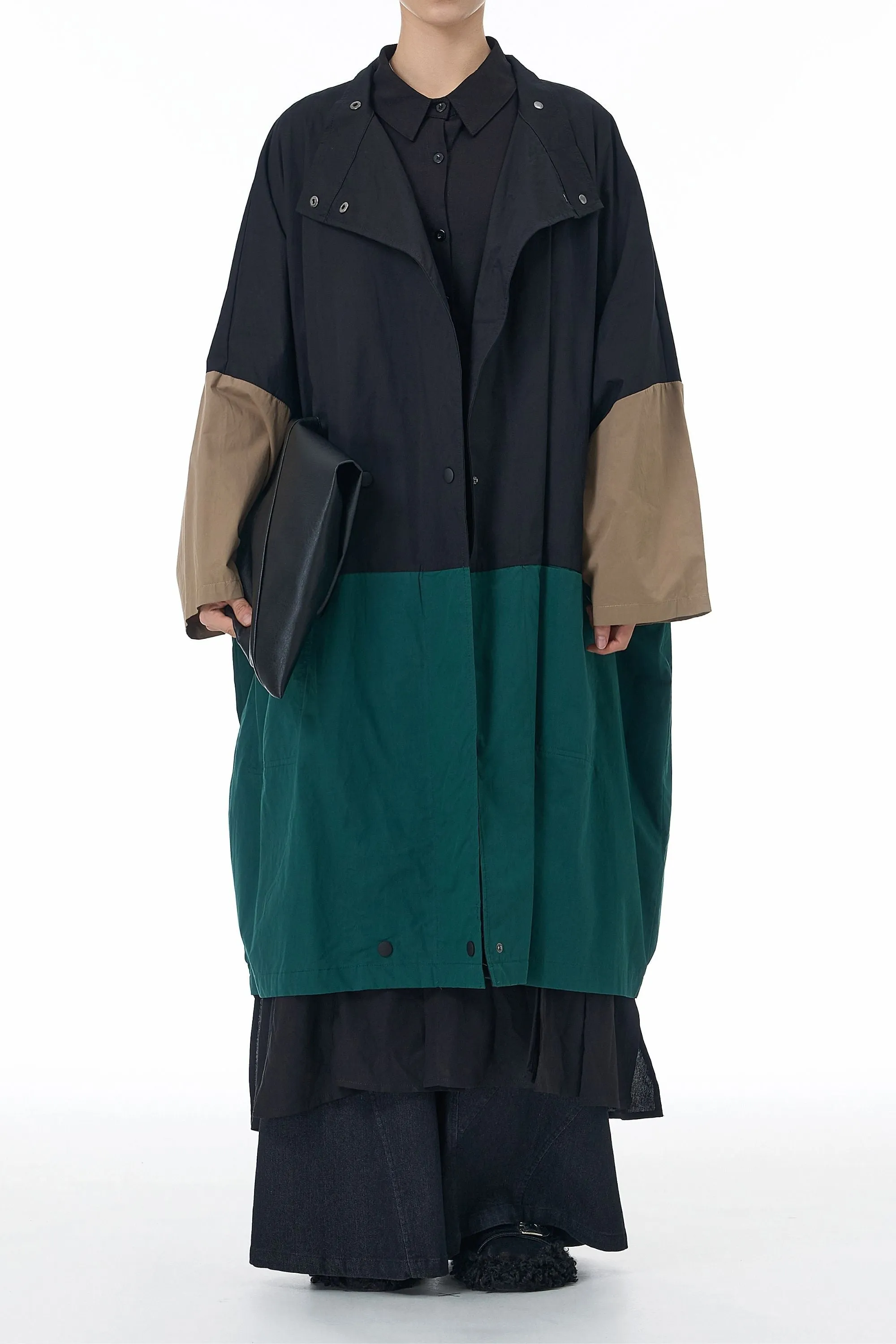 The Snap Block Oversized Trench Coat