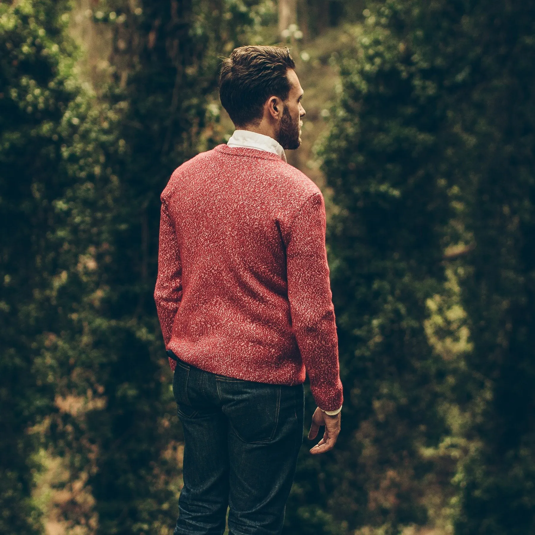 The Summit Sweater in Red