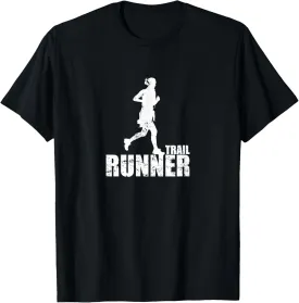 Trail Runner Silhouette Mountain Landscape T-Shirt
