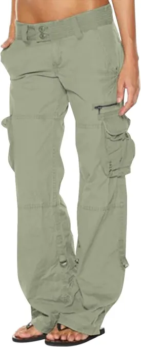 Uillui Womens Relaxed Fit Baggy Cargo Pants Y2K Teen Girls Trendy Low Waist Parachute Pants Wide Leg Trousers Hiking Pants
