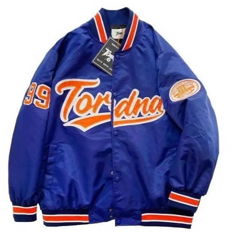 Varsity Jacket Vintage Retro Embroidered Baseball Uniform Street Jacket Winter Thickened Hip Hop Loose Coat for Men and Women