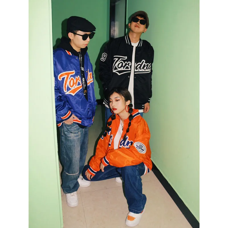 Varsity Jacket Vintage Retro Embroidered Baseball Uniform Street Jacket Winter Thickened Hip Hop Loose Coat for Men and Women