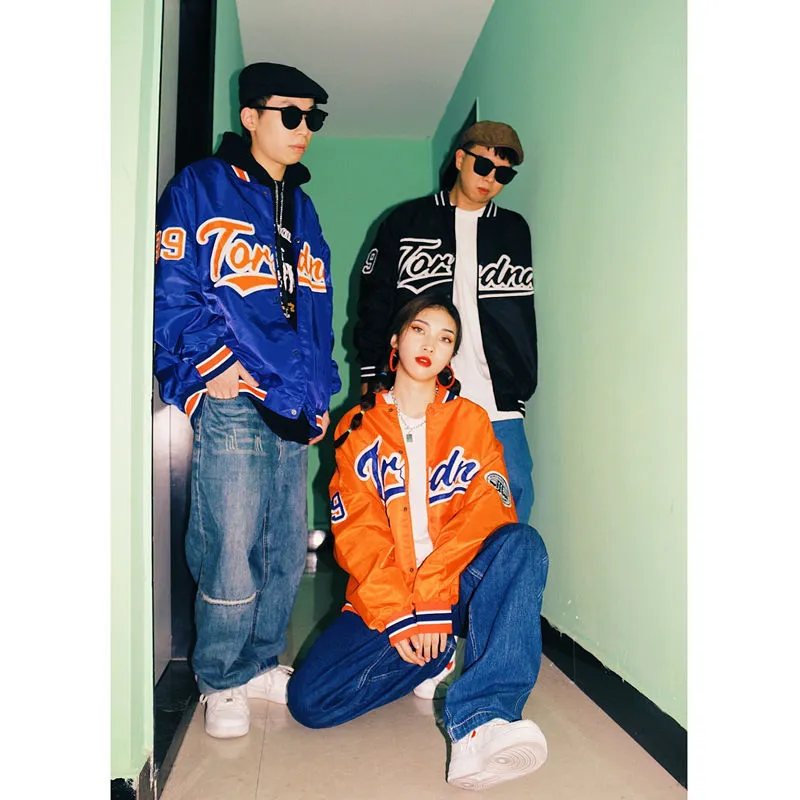 Varsity Jacket Vintage Retro Embroidered Baseball Uniform Street Jacket Winter Thickened Hip Hop Loose Coat for Men and Women