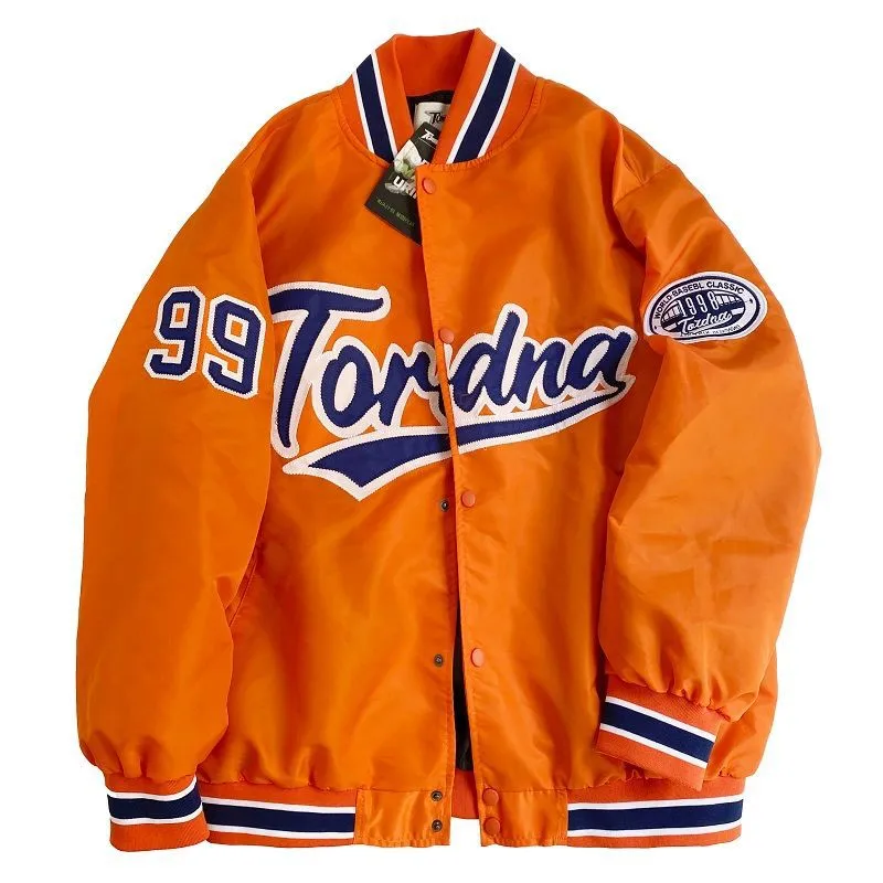 Varsity Jacket Vintage Retro Embroidered Baseball Uniform Street Jacket Winter Thickened Hip Hop Loose Coat for Men and Women