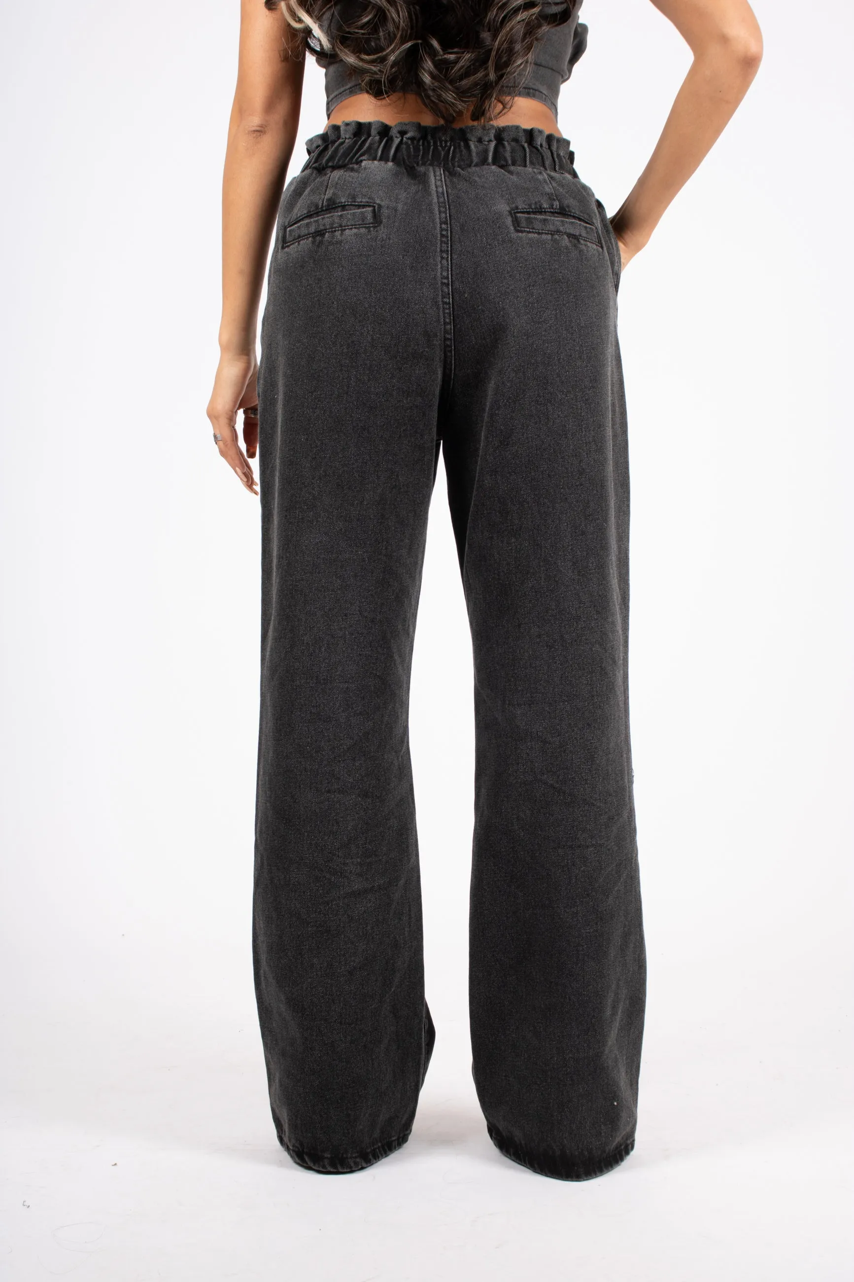 Washed Black Jogger Jean