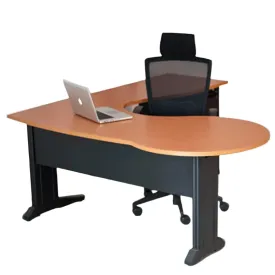 WRITING DESK HAMBURGO BLACK METAL -  BLACK TOP